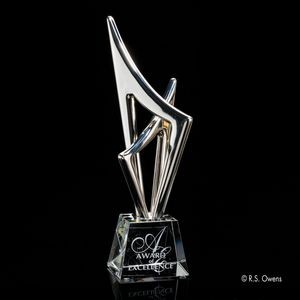 Traverse Award - Silver/Optical 13¼"