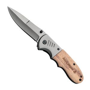 Katmai Pocket Knife with Rose Wood Handle - Stainless Steel