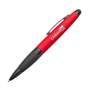 Munro Twist Aluminium Pen with Stylus - Red