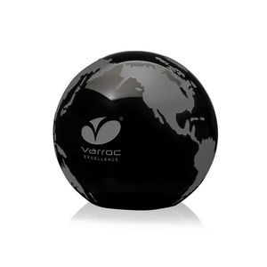 Globe Paperweight - Optical 2-3/8" Black