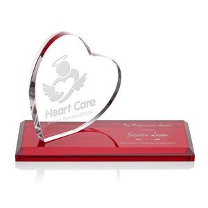 Northam Heart Award - Starfire/Red 3"x7"