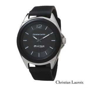 Christian Lacroix® Rhombe Rubber Watch - Black