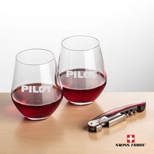 Swiss Force® Opener & 2 Reina Wine - Red