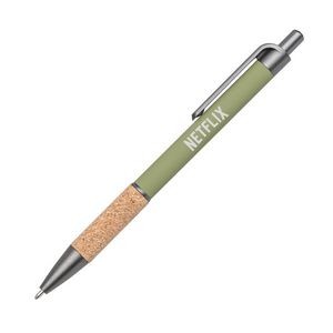 Otto Aluminum Pen w/Cork Grip - Green