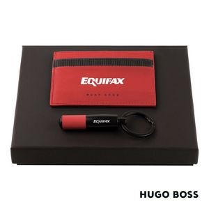 Hugo Boss® Matrix Card Holder/Gear Matrix Key Ring - Red