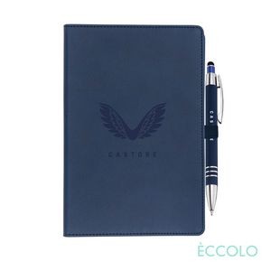 Eccolo® Two Step Journal/Venino Pen - (M) Navy