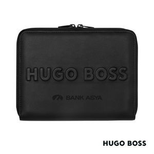 Hugo Boss® Label A5 Conference Zip Folder - Black