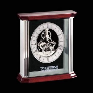 Barwick Mantle Clock - Rosewood/Aluminum
