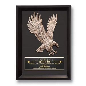 Framed Eagle Plaque - Black 10¼"x13¼"