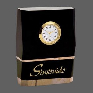 Gormley Clock - Black/Boticino Marble 4½"