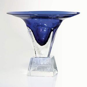 Indigo Trumpet Bowl Award - 12" Diam