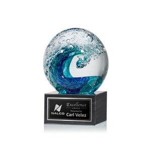Surfside Award on Square Marble - 3" Diam
