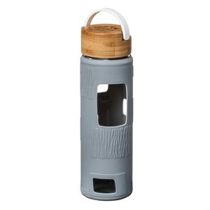 The Astral Glass Bottle w/White Lid - 22oz Grey