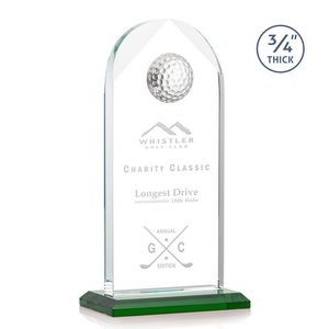 Blake Golf Award - Starfire/Green 9"