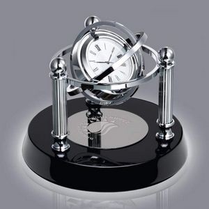 Blanchard Clock - Black/Chrome 6"