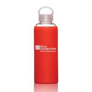 The Mantra Glass/Silicone Bottle - Red