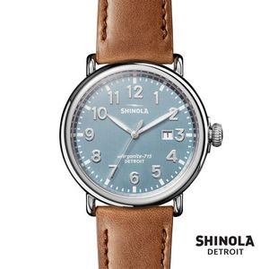 Shinola® Runwell Watch - 47mm Stone Blue/Tan