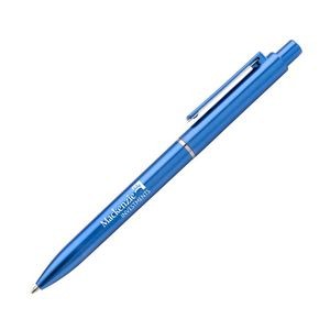 Amera Wide Clip Clicker Pen - Blue