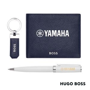 Hugo Boss® Ballpoint Pen, Key Ring & Wallet Set - Navy