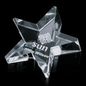 Star Slanted Paperweight - Optical 4"