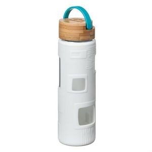 The Astral Glass Bottle w/Teal Lid - 22oz White