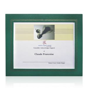 Honors Certificate Holder - 8½"x11" Green