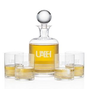 Dorval Decanter & 4 On-the-Rocks
