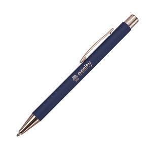Lisse Metal Pen - Matte Blue/Rose Gold