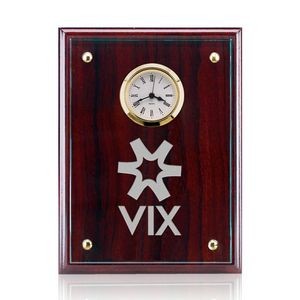 Somerset Clock - Starfire/Rosewood 8"x10"