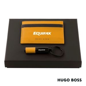 Hugo Boss® Matrix Card Holder/Gear Matrix Key Ring - Yellow
