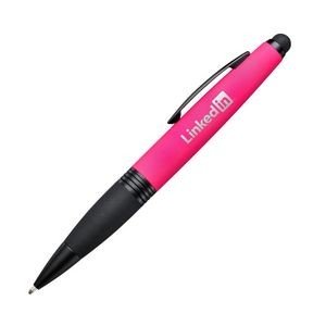 Munro Twist Aluminium Pen with Stylus - Pink