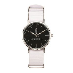 The Hardy Unisex Watch - White Band/Black Dial