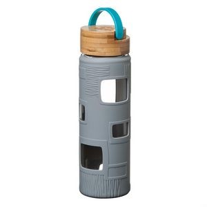 The Astral Glass Bottle w/Teal Lid - 22oz Grey