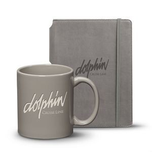 Eccolo® Tempo Journal/Malibu Mug Set - Gray