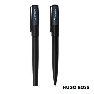 Hugo Boss® Gear Minimal Ballpoint Pen & Fountain Pen Set - Black Navy