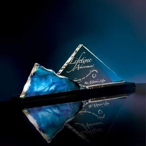 Liquid Sapphire Pyramid - Artglass/Acrylic 20"