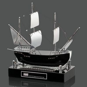 Maritime Sailboat - Black/Silver 12½"