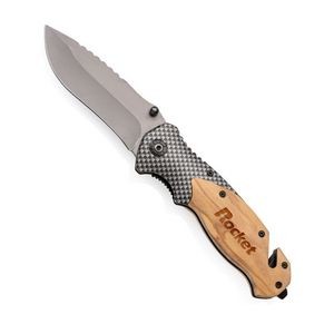 Raghorn Olive Wood Pocket Knife - Gunmetal