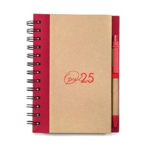 Spiral Bound Notebook & Harvest Pen - Red