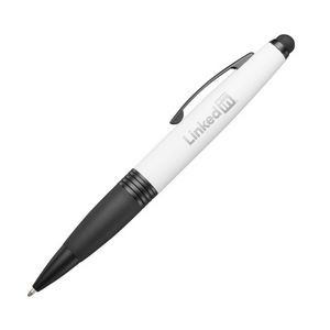 Munro Twist Aluminium Pen with Stylus - White