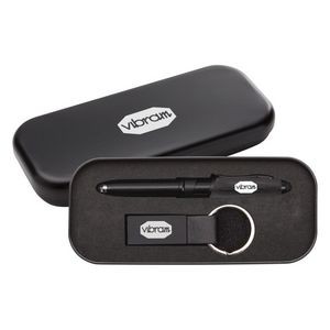 Nano Pen/Stylus/Keyring Gift Set - Black
