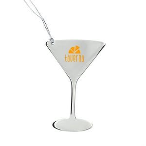 The Jolly Wine Glass Ornament - Silver