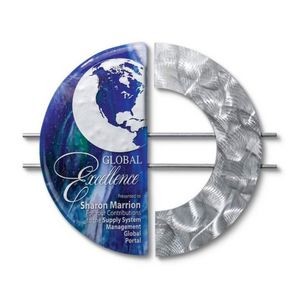 Circumference Plaque - Blue/Aluminum 12"