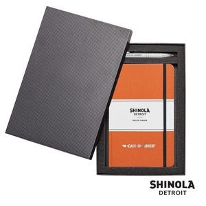 Shinola® HardCover Journal/Clicker Pen - (M) Orange