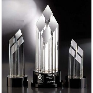 Pinnacle Pillars Optic Crystal Award (7"x17")