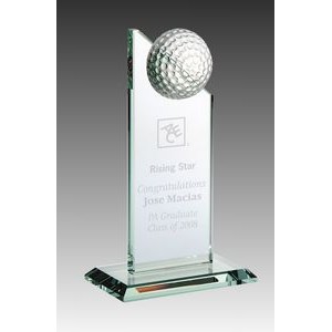 Golf Pinnacle Optic Crystal Award (5"x6½")