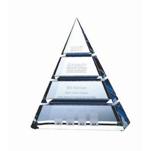 Aztec Pyramid Optic Crystal Award (8"x9")