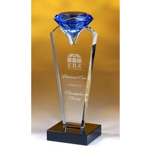 Blue Diamond Tower Optic Crystal Award (3