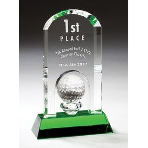 Honors Golf Arch Optic Crystal Award (4¼"x7")