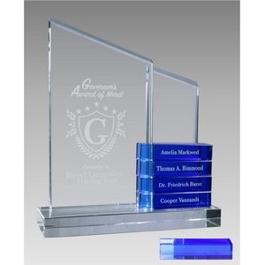 Zenith Perpetual Crystal Award w/Blue Crystal Bars